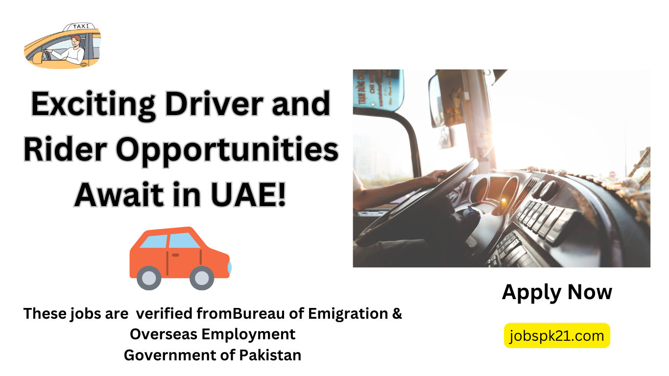 Exciting Driver and Rider Opportunities Await in UAE!