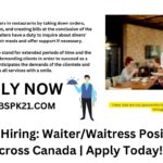 Best Waiter/Waitress Positions Available in Canada